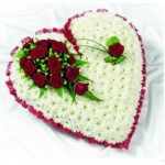 White Massed Solid Heart
