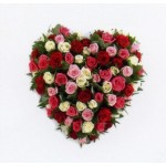 Solid Heart with Roses